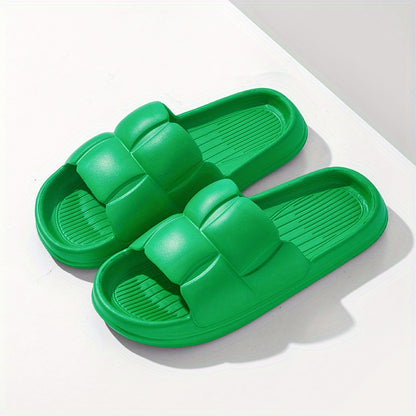 Soft & Silent EVA Slippers: Quick-Drying, Anti-Skid, Stylish Striped Design for Indoor/Outdoor Comfort
