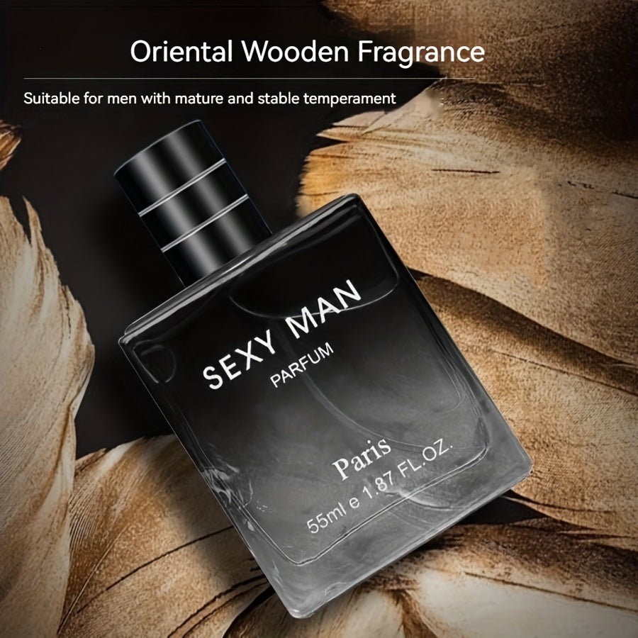 55ml Long-Lasting Eau De Parfum for Men - Refreshing Cologne Perfume with Seductive Scent, Perfect for Dating, Daily Life, and as a Thoughtful Christmas or Father's Day Gift for Him