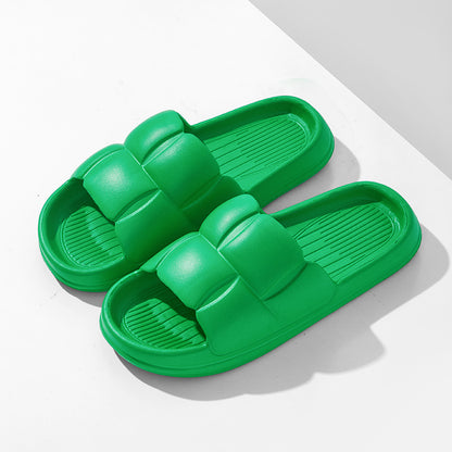 Soft & Silent EVA Slippers: Quick-Drying, Anti-Skid, Stylish Striped Design for Indoor/Outdoor Comfort