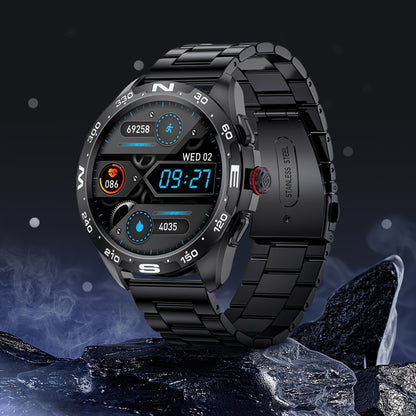 LIGE Smart Watches for Men with Wireless Call 1.32" Full Touch Screen Activity 100+ Sports Modes/ Music&Camera Control/ Weather Forecast Stainless Steel Smartwatch Compatible for Android Phones and iPhone