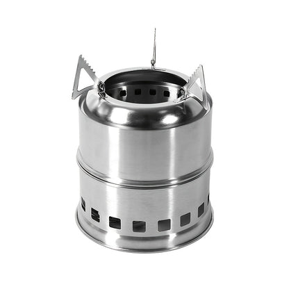 Portable Outdoor Camping Stove: Mini, Stainless Steel, Wood Burning - Perfect for Your Next Adventure!