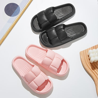 Soft & Silent EVA Slippers: Quick-Drying, Anti-Skid, Stylish Striped Design for Indoor/Outdoor Comfort