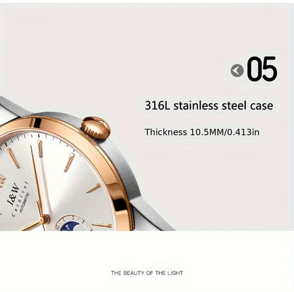 Carnival high-end brand mechanical watches for men stainless steel sapphire mirror fashion sports watches for men holiday gifts