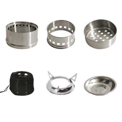 Portable Outdoor Camping Stove: Mini, Stainless Steel, Wood Burning - Perfect for Your Next Adventure!