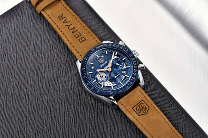 BENYAR Watches For Men Analog Quartz Chronograph Luminous Big Face Mens Watches Business Work Sport Casual Fashion Designer Dress Men'S Wrist Watches Elegant Gift For Men