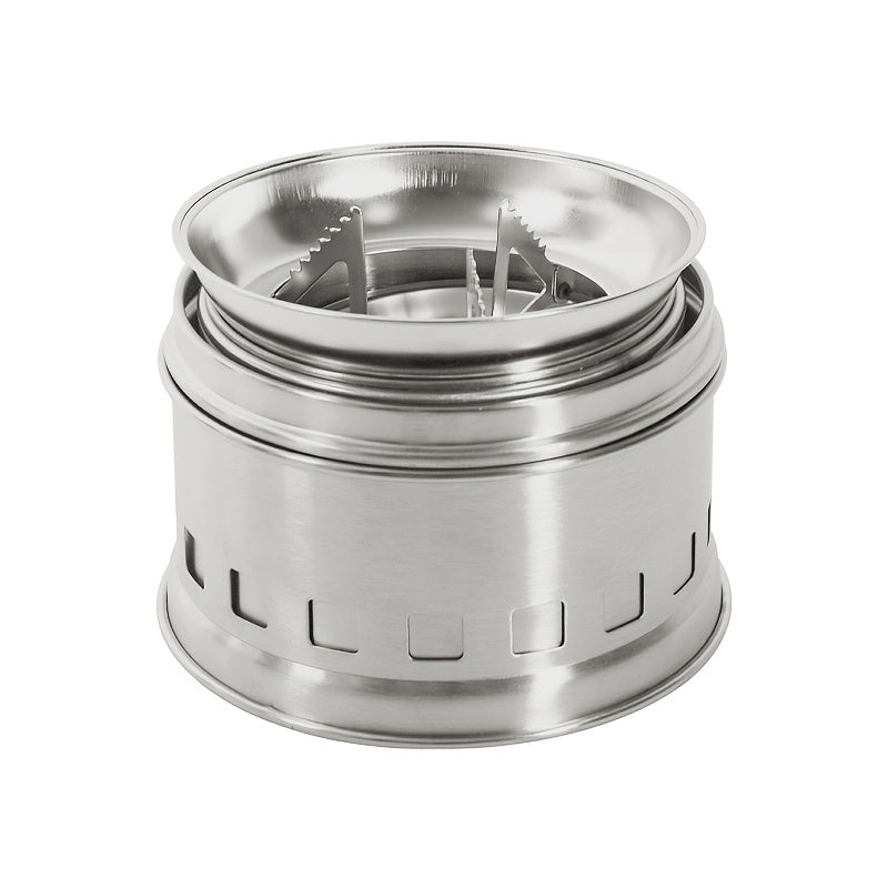 Portable Outdoor Camping Stove: Mini, Stainless Steel, Wood Burning - Perfect for Your Next Adventure!