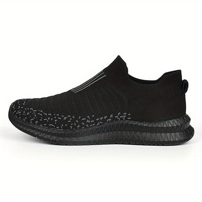 [Lightweight Breathable Running Shoes] Men's Slip On Breathable Lightweight Running Shoes, Outdoor Casual Walking Shoes Men's Sneakers