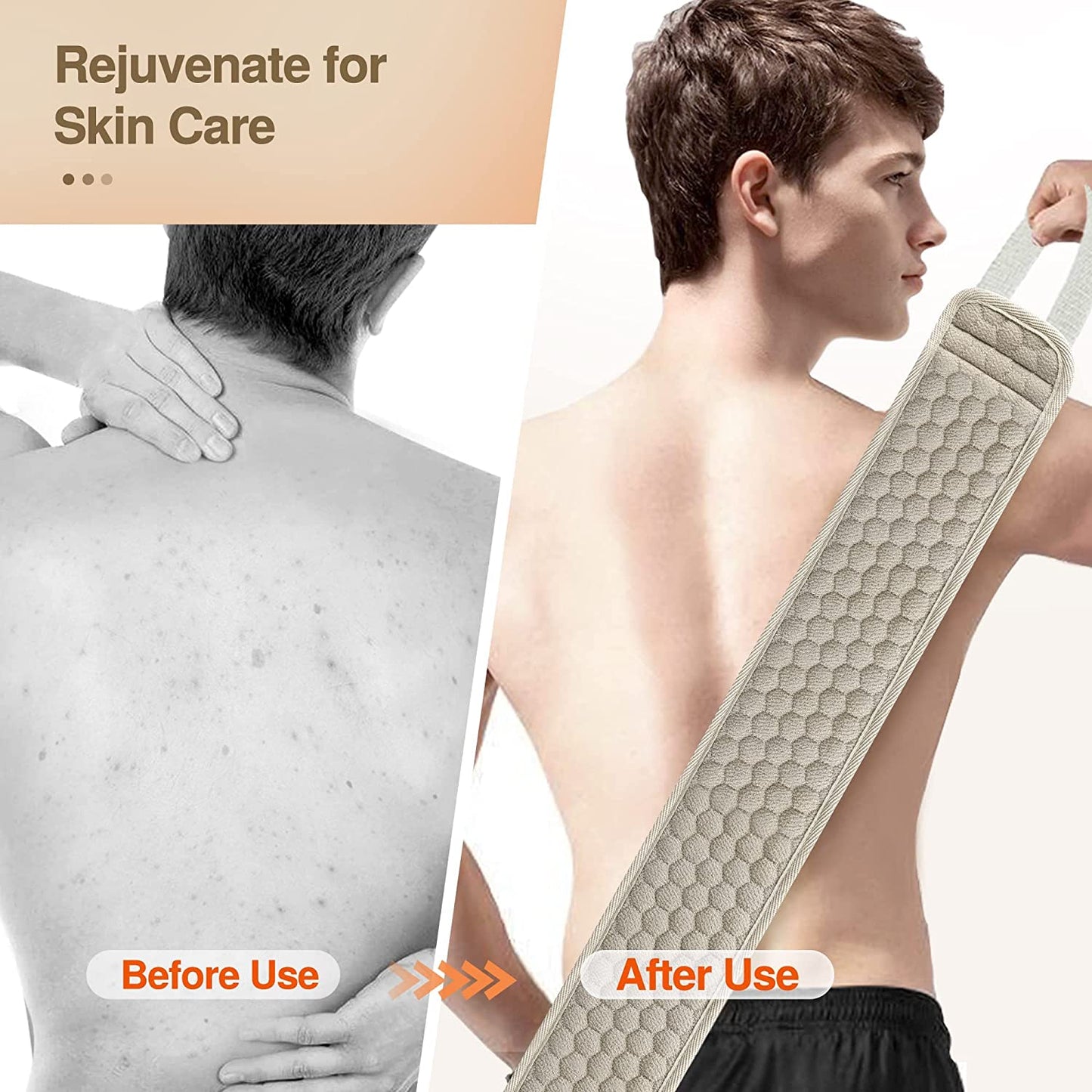 [Back Scrubber] Deep Cleansing Back Scrubber for Men and Women - Exfoliates and Relaxes Your Body in the Shower or Bath