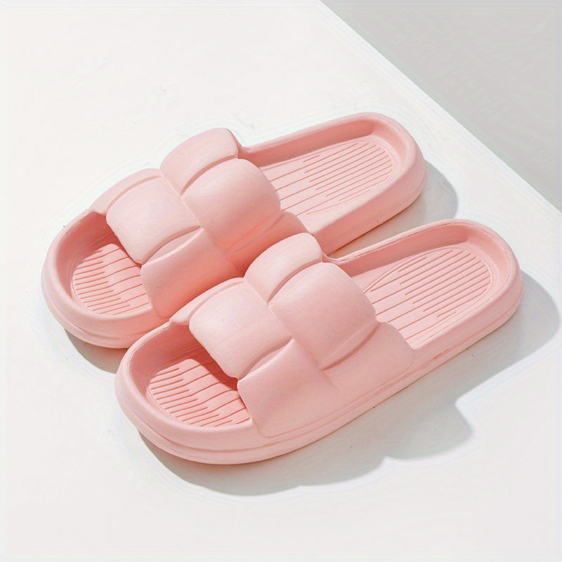 Soft & Silent EVA Slippers: Quick-Drying, Anti-Skid, Stylish Striped Design for Indoor/Outdoor Comfort