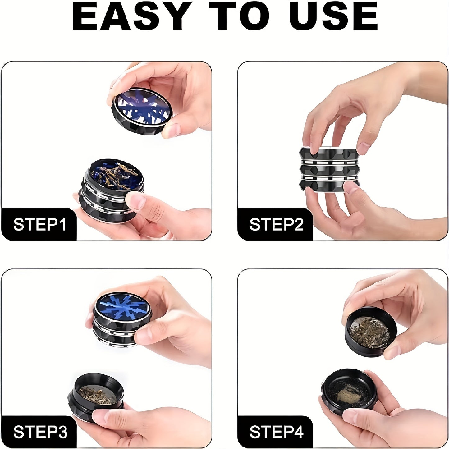 [1pc Diamond Tobacco Grinder] 1pc Multisided Diamond-shaped Tobacco Grinder, Lightweight Tobacco Grinder, Diamond-shaped Tobacco Grinding Machine 2.5 Inches